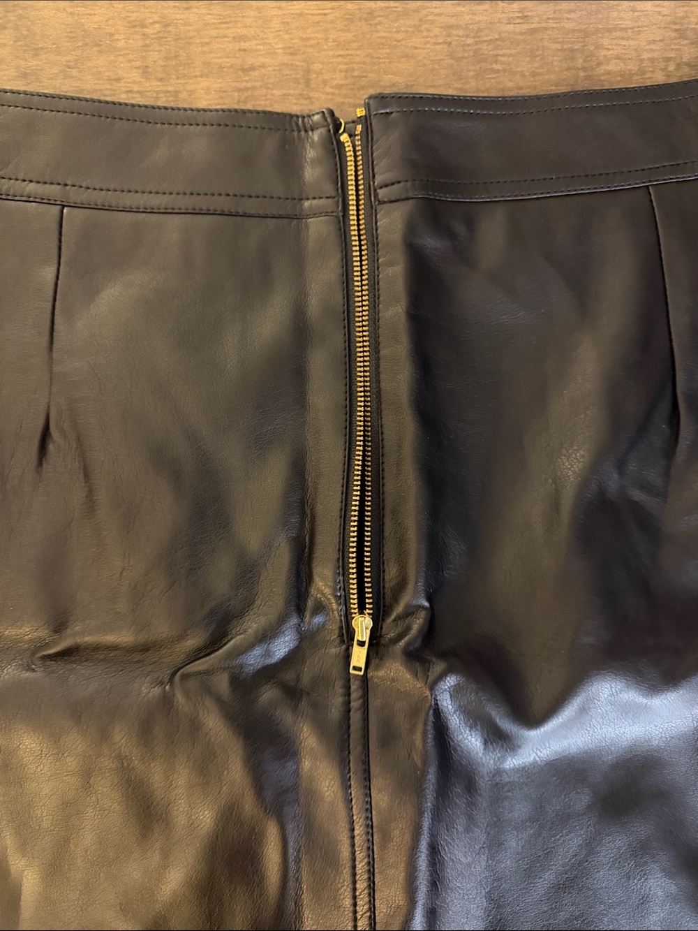 J. Crew Black Faux Leather Mini Skirt - Picture 4 of 4